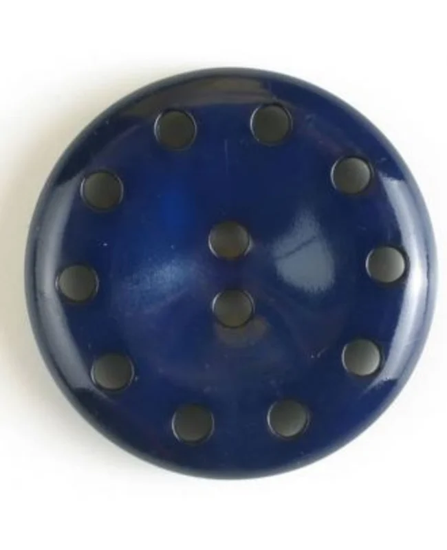 DILL BUTTONS: Round 10 Hole Button - Navy - 28mm