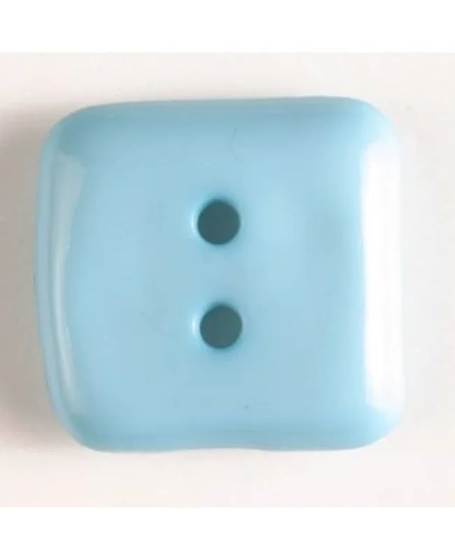 DILL BUTTONS: Square Button - Blue - 15mm