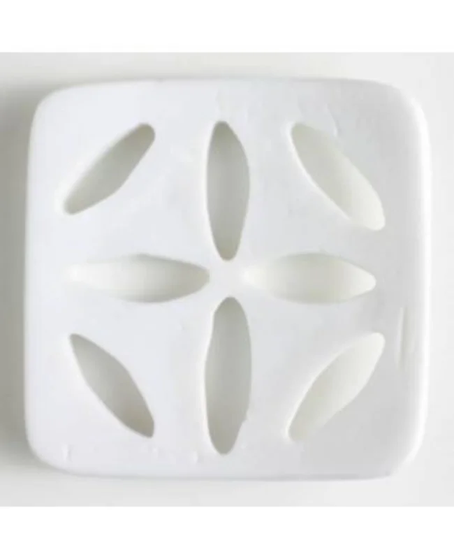 DILL BUTTONS: Square Buttons White