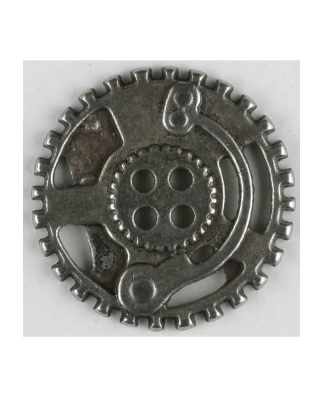 DILL BUTTONS: Steampunk Button - Matt Silver