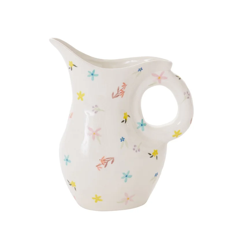Ditsy Floral Pitcher, 7.5"x 4"x 9.5"