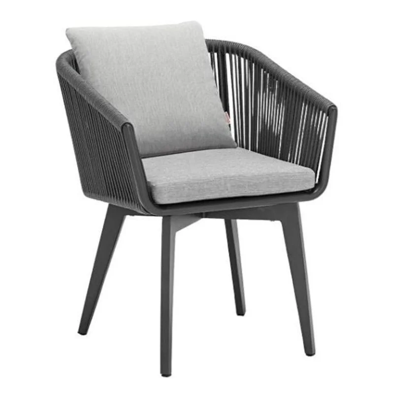 Diva Anthracite Dining Chair, Granite