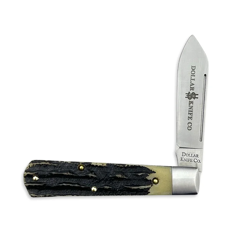 Dollar Knife Co. Bone Stag Barlow