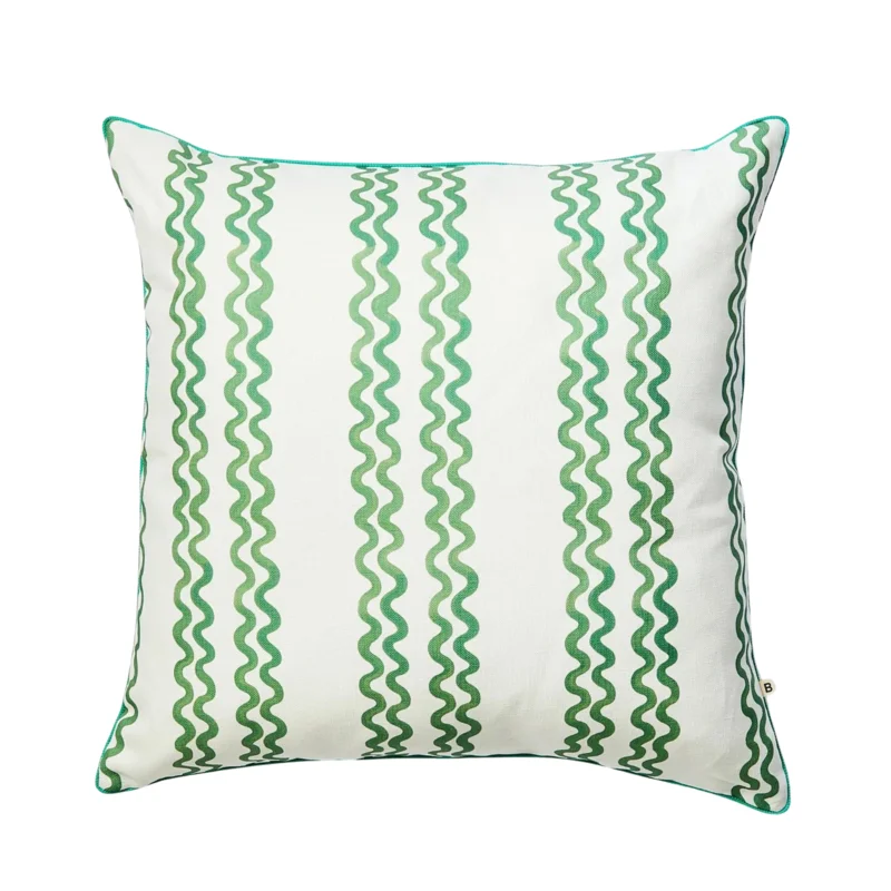 Double Waves Green, Indoor/Outdoor, 24 x 24