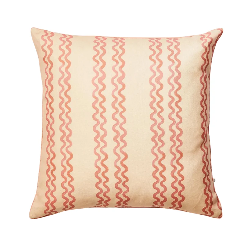 Double Waves Pink, Indoor/Outdoor, 24 x 24
