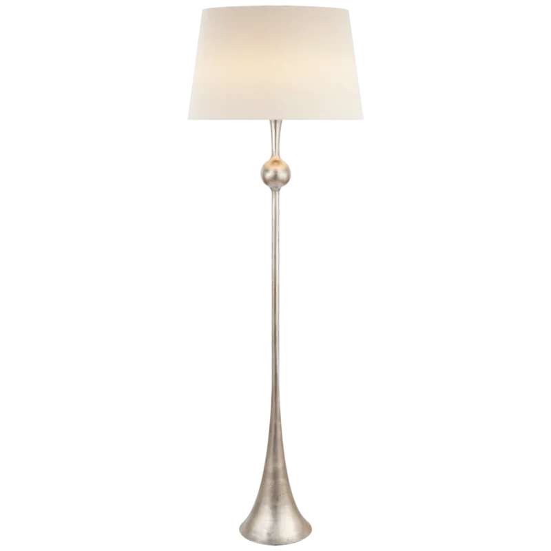 Dover Floor Lamp, Burnished Silver Leaf
