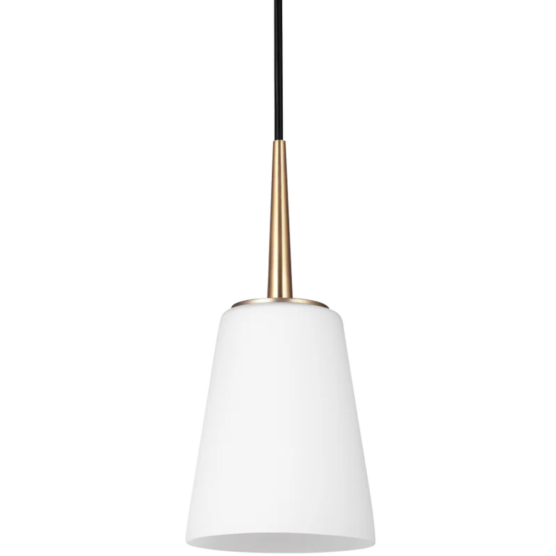 Driscoll One Light Mini-Pendant, Satin Brass