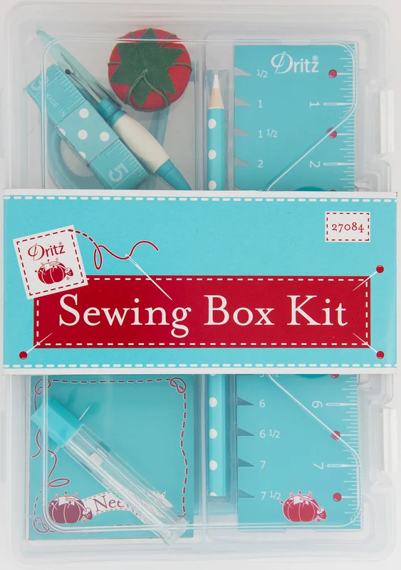 DRITZ: Essential Sewing Box Kit- Blue