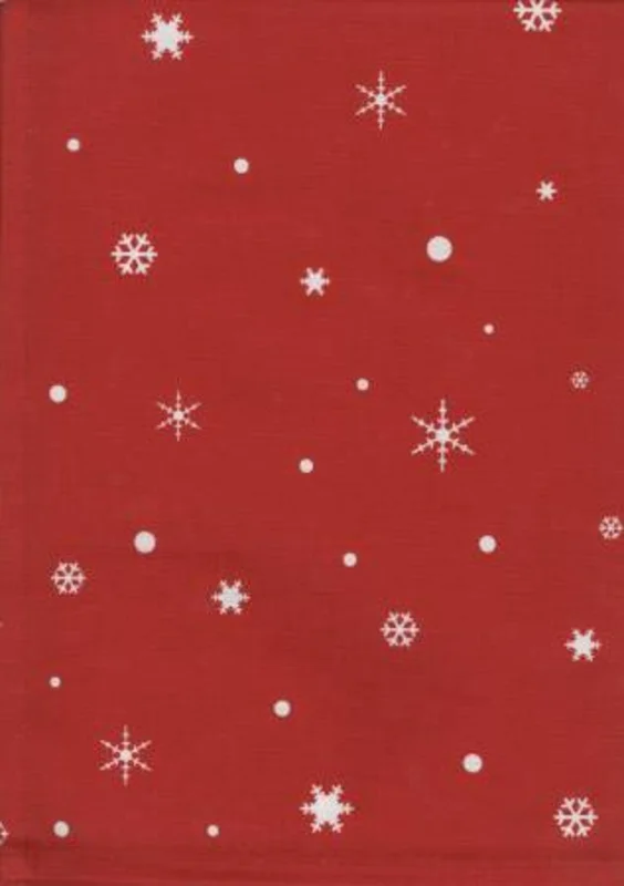 Dunroven Tea Towels-Snow Flake Bright Red