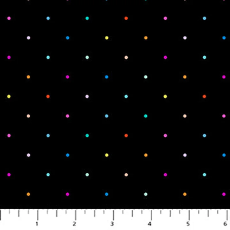 DUSK: Ditsy Dots-Black/Multi (1/4 Yard)