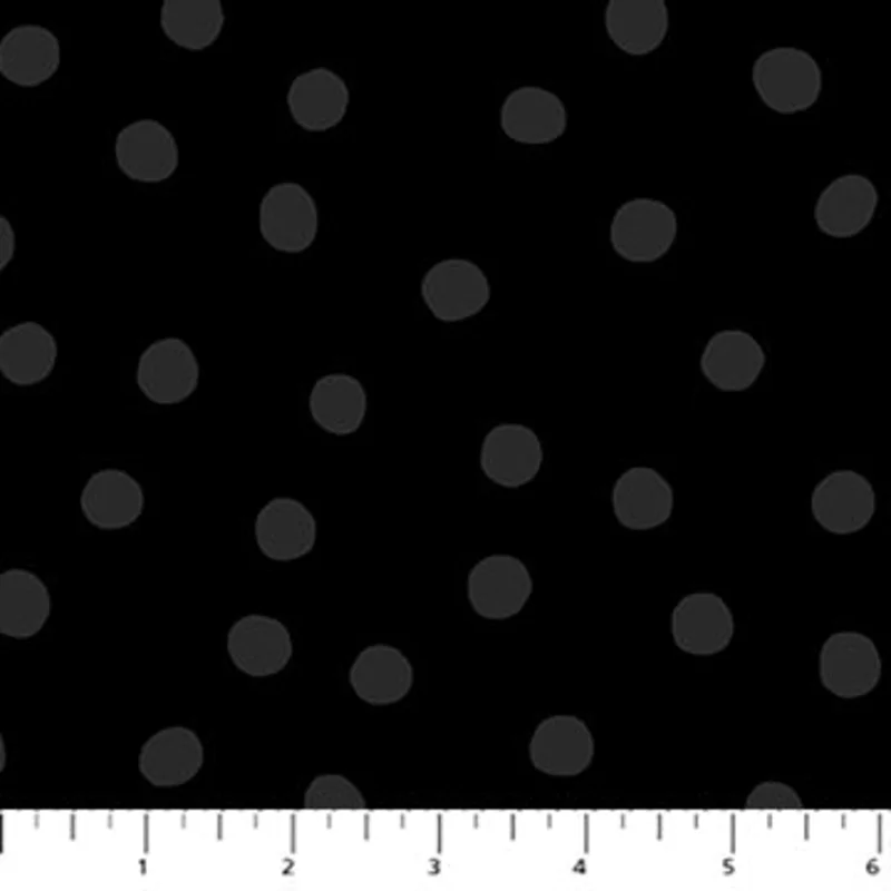 DUSK: Large Dots-Black (1/4 Yard)