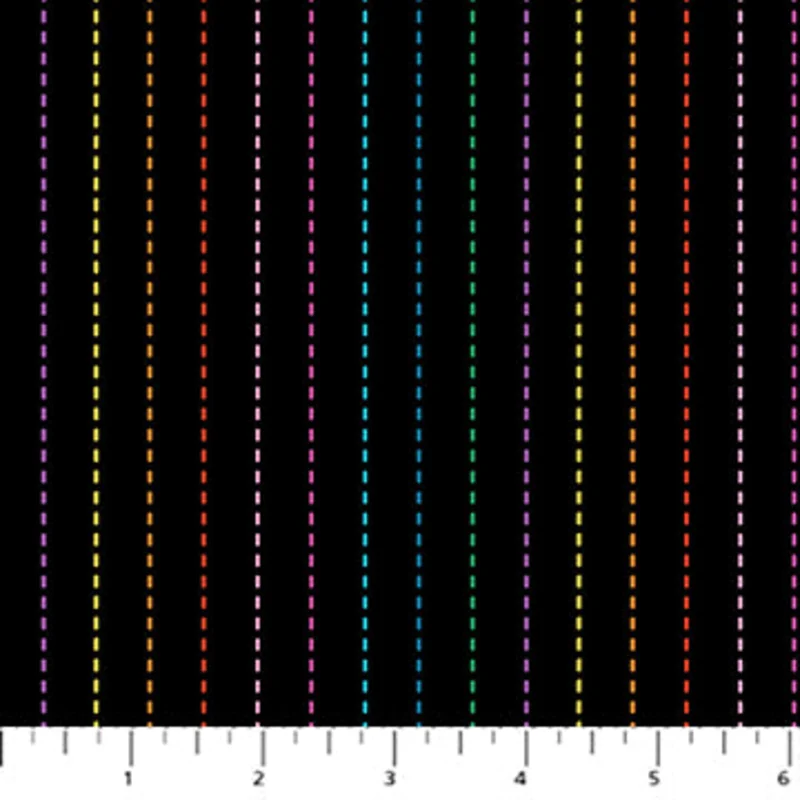 DUSK: Stripe-Black/Multi (1/4 Yard)