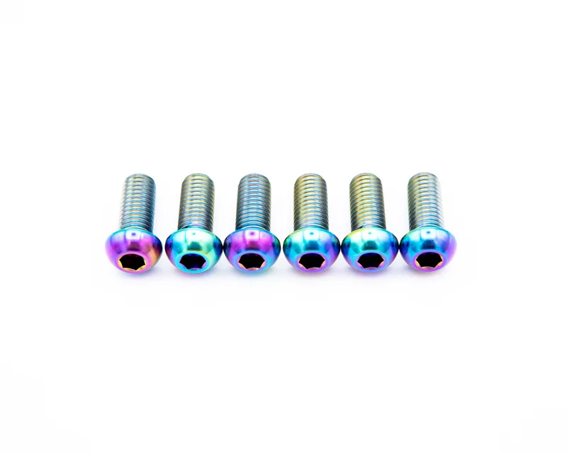 E-Bike Motor Bolt Kit - EP8 - Titanium Rainbow Oil Slick