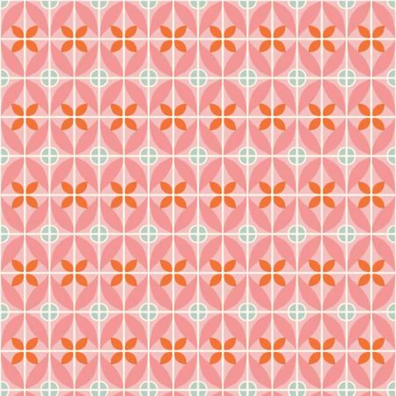 EDEN: Tile-Pink (1/4 Yard)