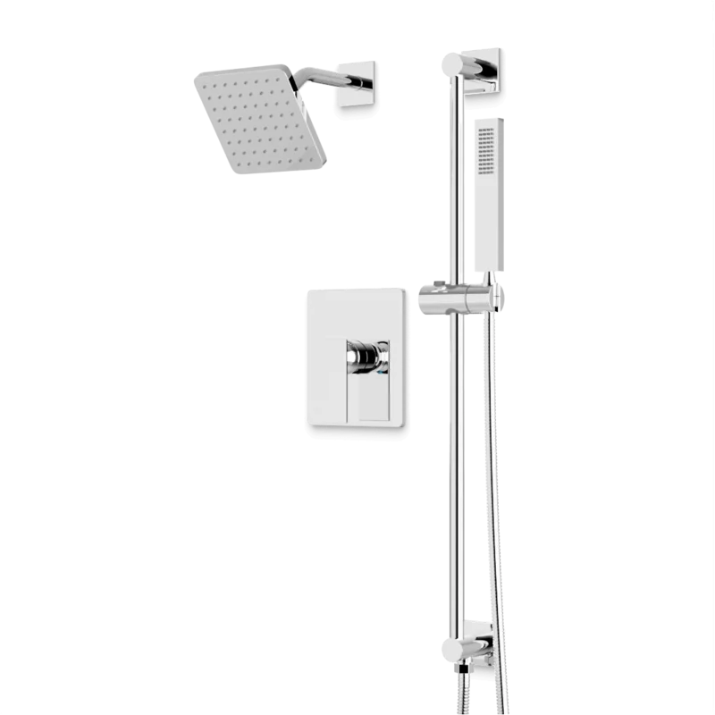 Edge 2-Way Pressure Balance Shower Trim Kit with Hand Shower on Integrated Slide Bar