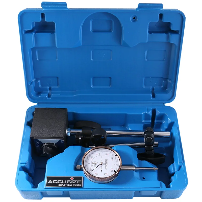 EG00-1038, Measuring Tools Set, 1"X0.001" Dial Indicator & a 60kgs Magnetic Base with Fine Adjustment