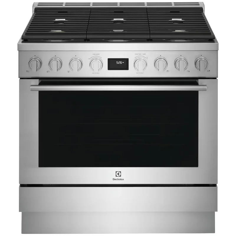 Electrolux - 4.4 cu. ft Dual Fuel Range in Stainless - ECFD3668AS Stainless