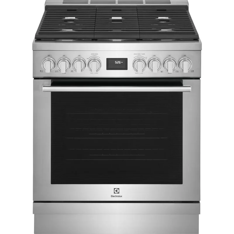 Electrolux - 4.5 cu. ft Gas Range in Stainless - ECFG3068AS Stainless