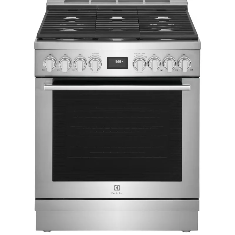 Electrolux - 4.6 cu. ft Dual Fuel Range in Stainless - ECFD3068AS Stainless
