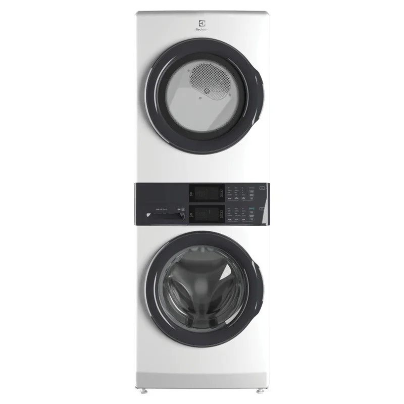 Electrolux - 5.1 cu. Ft  Front Load Washer And 8 cu. Ft Dryer Laundry Tower in White - ELTE730CAW White
