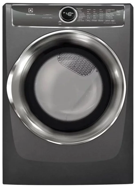 Electrolux - 8 cu. Ft  Gas Dryer in Titanium - EFMG627UTT Black Stainless