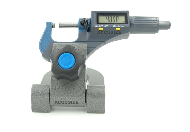Electronic Digital Outside Mic 0-1"/0-25 mm x0.0005" /0-25mmx0.001mm, with Micrometer Holder, #S907-MD01