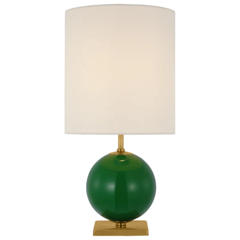 Elsie Small Table Lamp, Green Painted Glass