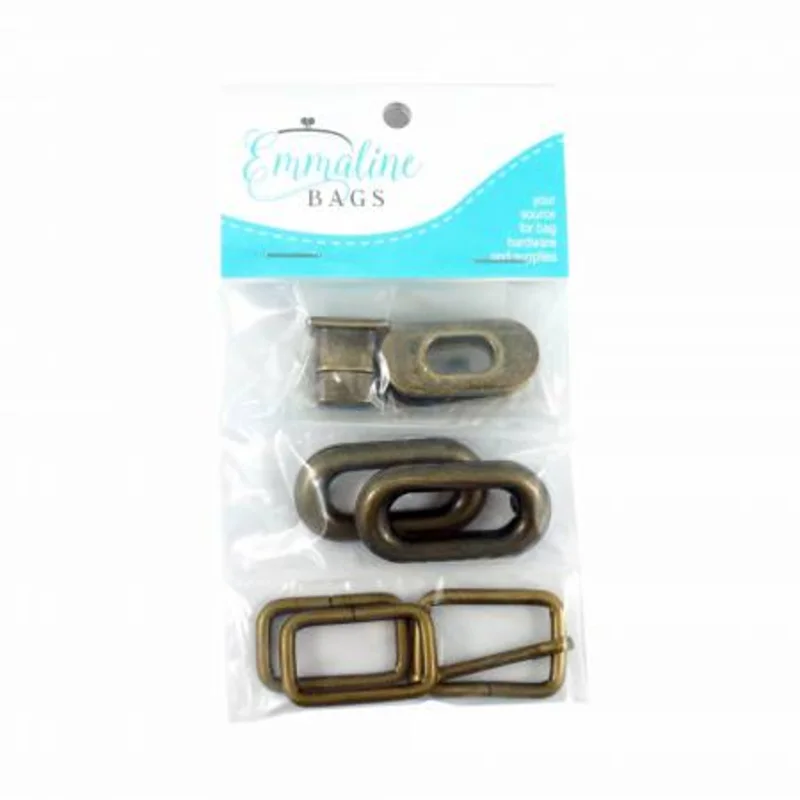 Emmaline Bags: Spring Sling Hardware Kit-Antique Brass