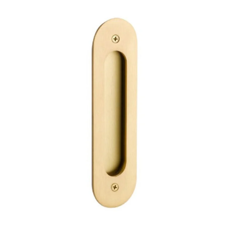 Emtek - Door Accessories - Narrow Oval Flush Pull w/ Surface Screws
