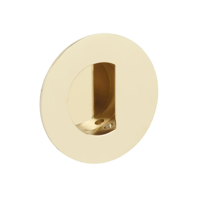 Emtek - Door Accessories - Round Flush Pull w/ Moon Pocket