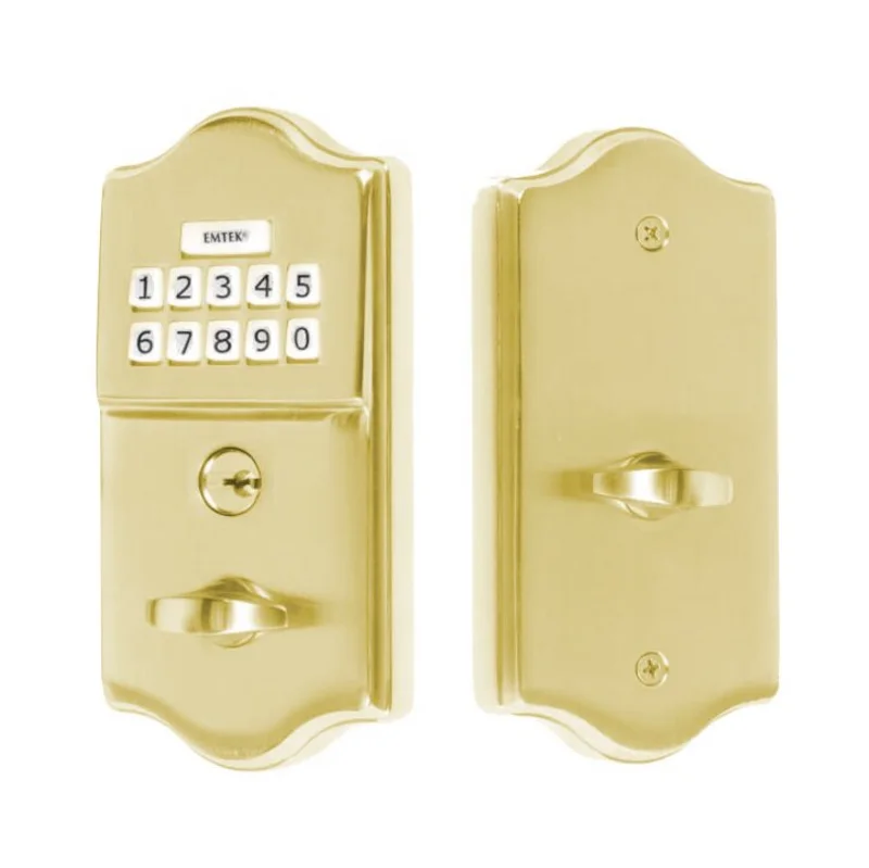 Emtek - Electronic Locksets - Classic Brass Keypad Deadbolt