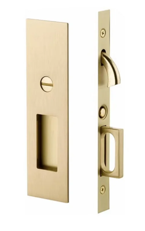 Emtek Narrow Modern Rectangular Pocket Door Mortise Lock
