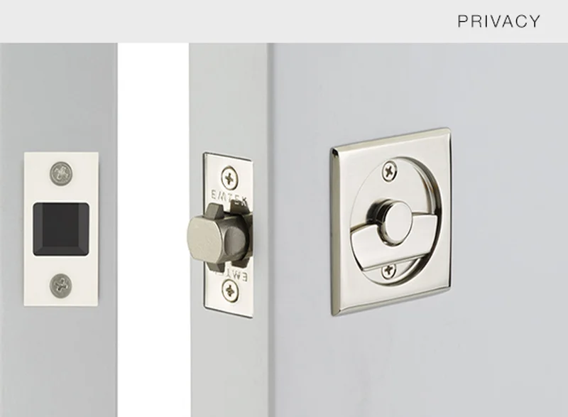 Emtek Square Pocket Door Tubular Lock