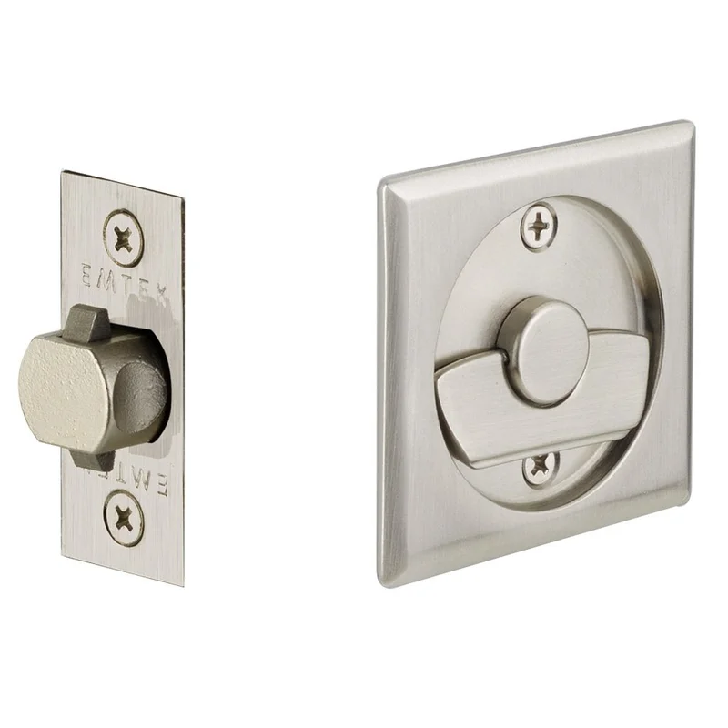 Emtek Tubular Square Privacy Pocket Door Lock