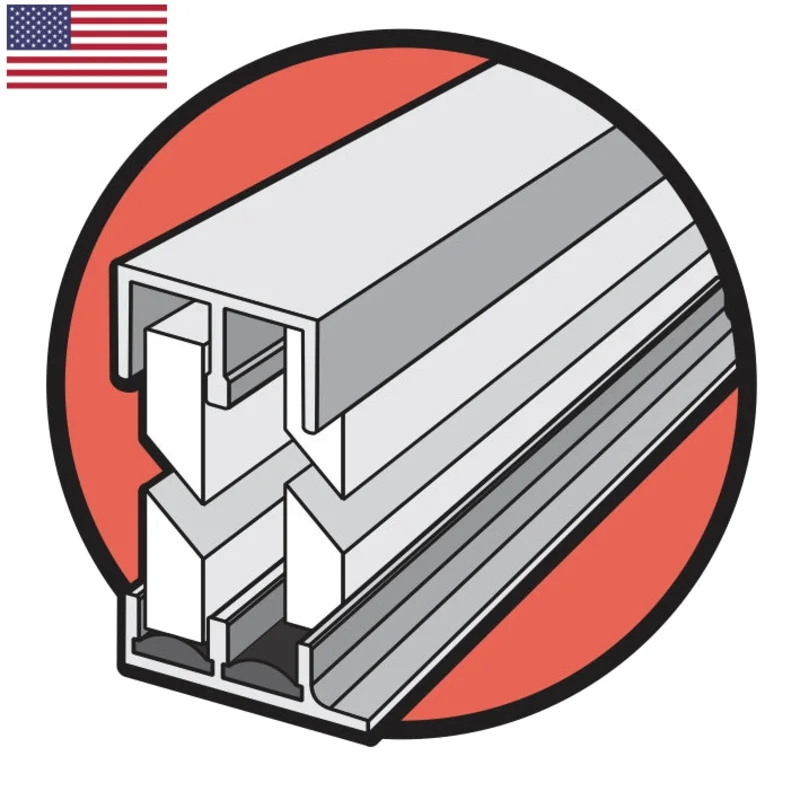 Epco Sliding Door Track Assembly No.1 For 1/4" Doors