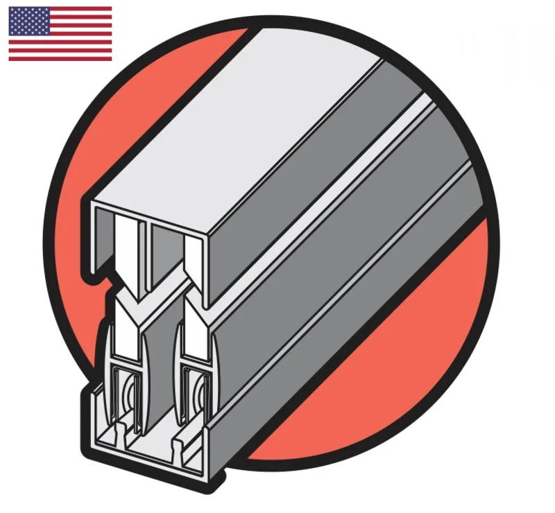 Epco Sliding Door Track Assembly No.16 For 1/4" Glass Doors