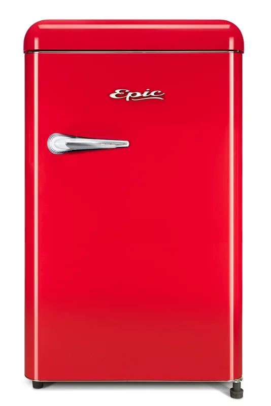 Epic - 21.5 Inch 4.3 cu. ft Retro Compact Refrigerator in Red - ECRR43RED Red