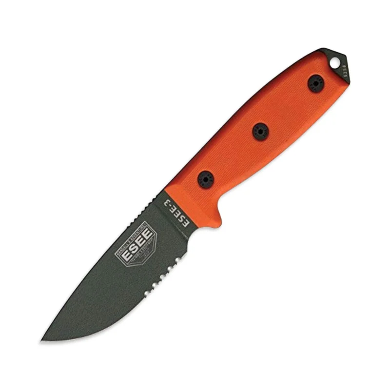 ESEE 3S-OD - OD Green Blade w/ Orange Handles