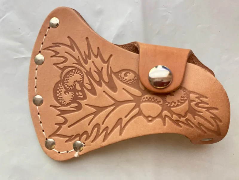 Estwing #1 Hatchet Sheath Acorn Pattern USA