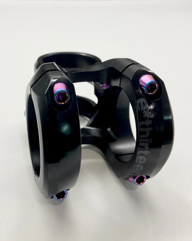 Ethirteen Plus/Base 35 Stem Titanium Bolts - Tapered Heads Rainbow Oil Slick