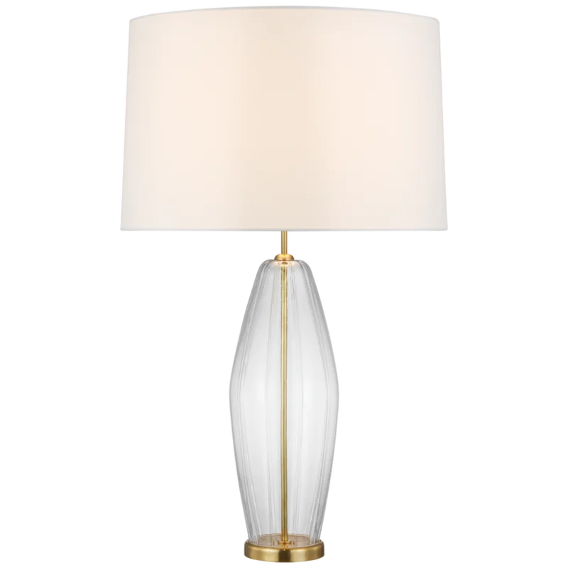 Everleigh Large Fluted Table Lamp, Clear