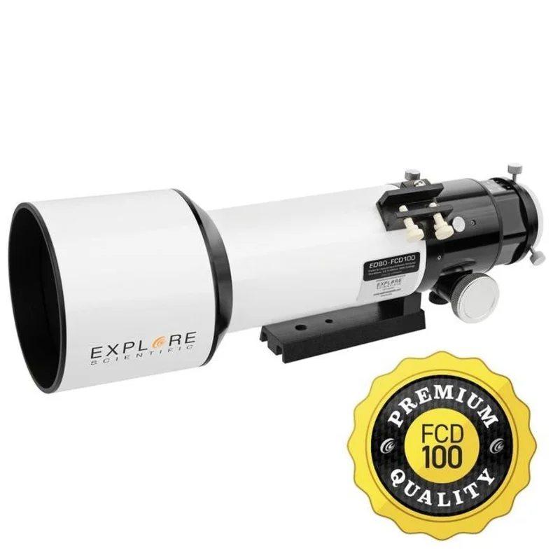 Explore Scientific 80mm f/6 ED Classic White Tube FCD100 Series APO Triplet Refractor