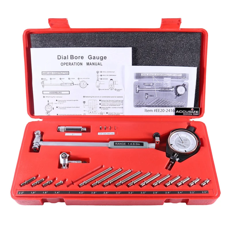 Extender Dial Bore Gage Set, 1.4 - 6" Measuring Range