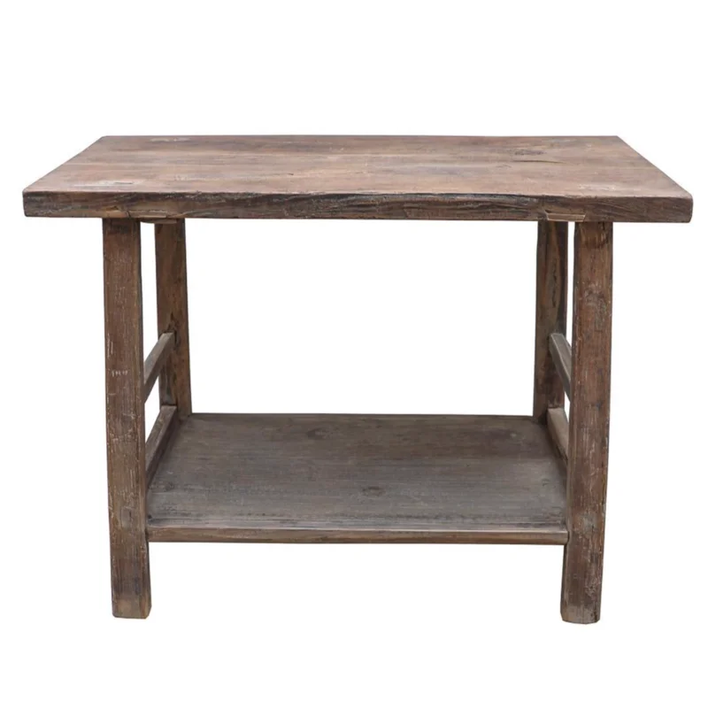 Extra Large Antique 2 Shelf Side Table, 39"L x 21"W x 31"H