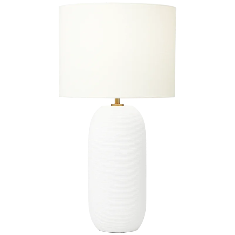 Fanny Slim Table Lamp, White Ceramic