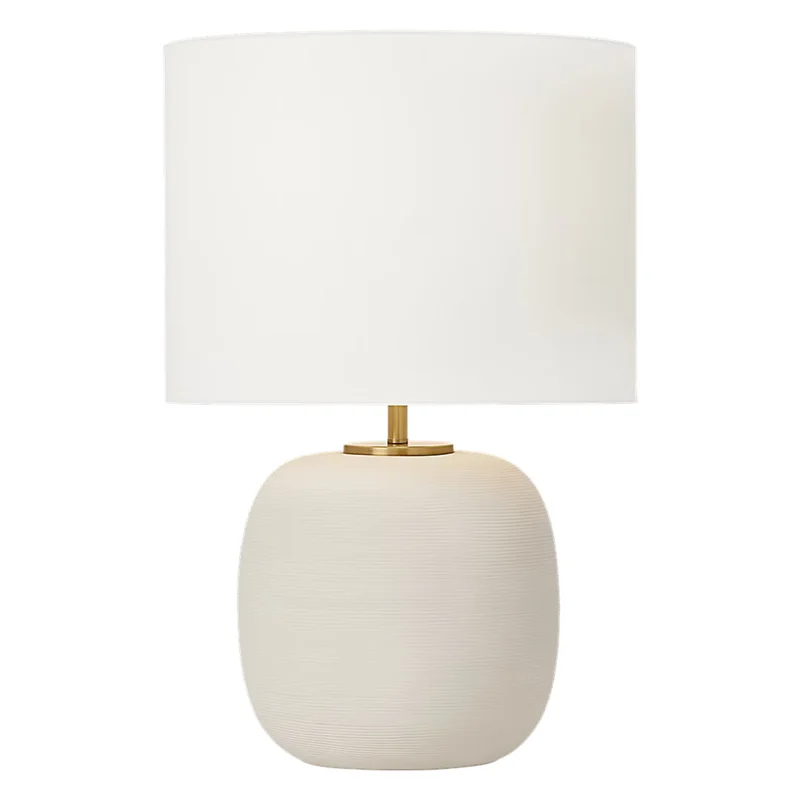 Fanny Wide Table Lamp, Matte Concrete, 22.6"