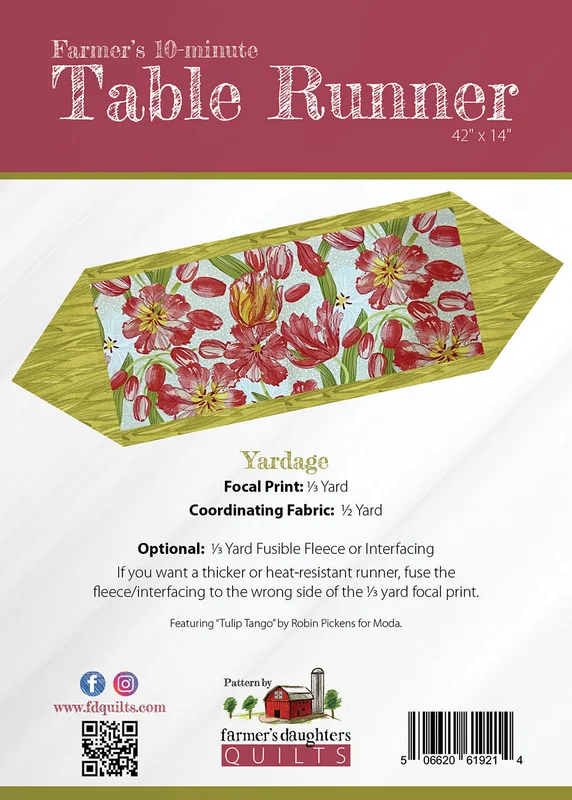 Farmer's Daughter Quilts: Farmer's 10-minute Table Runner Pattern