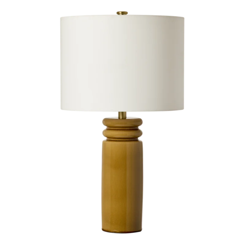 Feikudo Medium Table Lamp, Cracked Honey, 25.9"H
