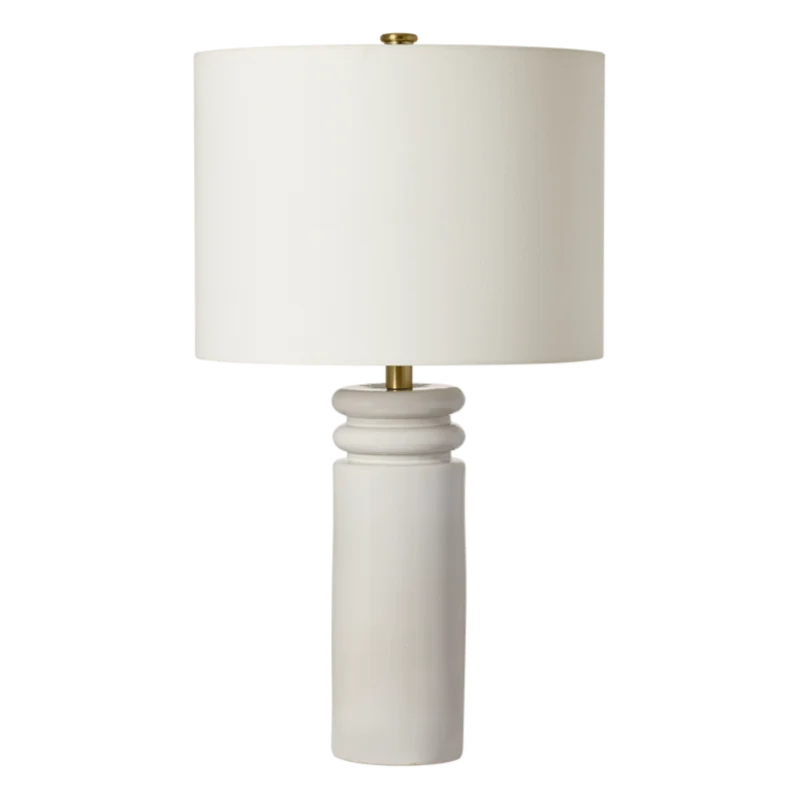 Feikudo Medium Table Lamp, Glossy White, 25.9"H