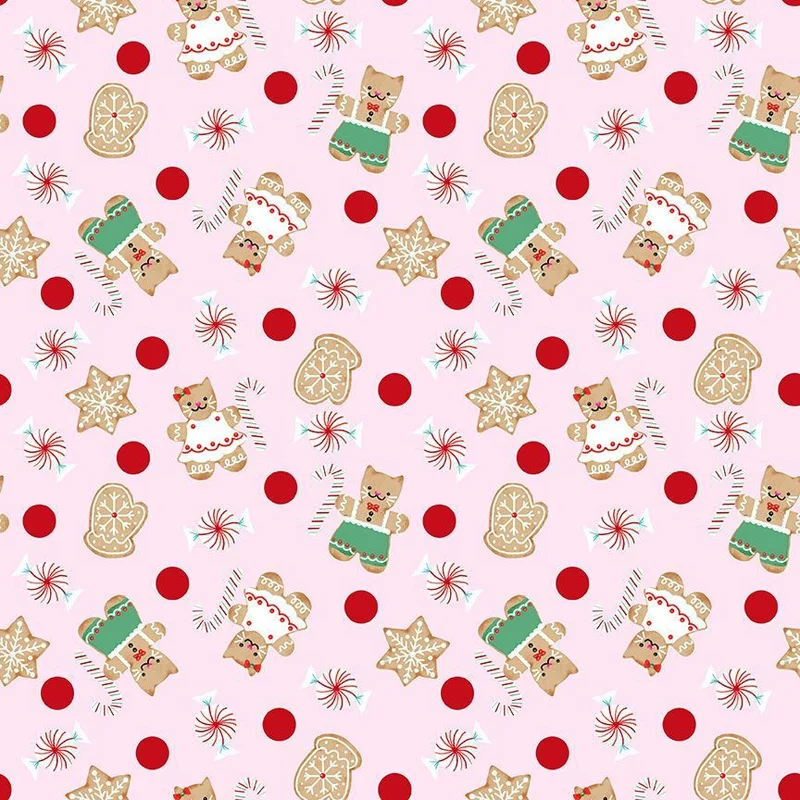 FELINE FESTIVE: Gingerbread (1/4 Yard)
